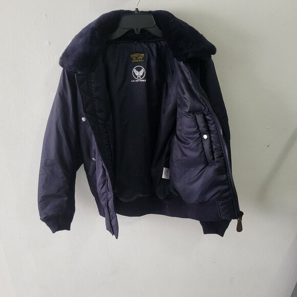 Okonkwo Military Jacket Men's Black US Air Force Logo Long Sleeve Size Medium - Picture 3 of 12